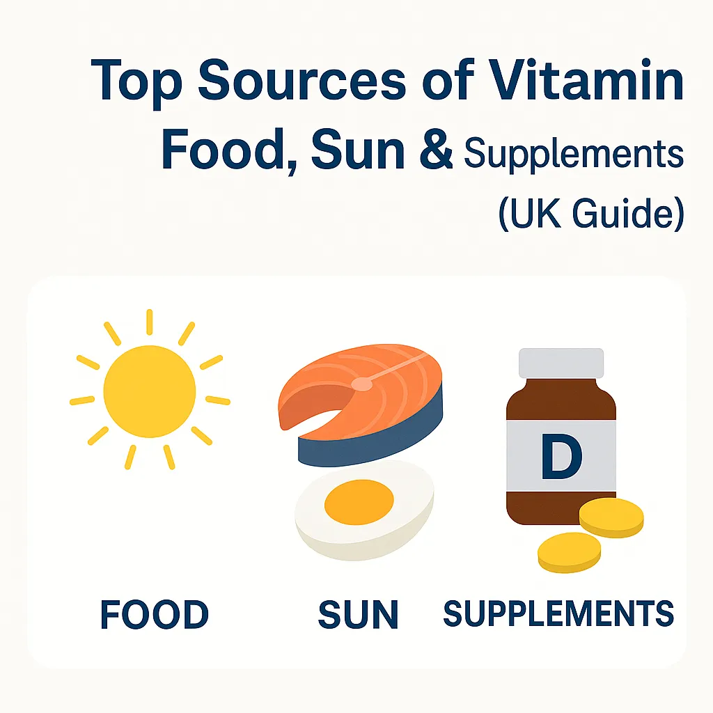 Vitamin D sources in the UK – food, sun & supplements