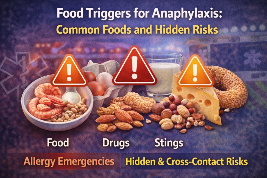 Food triggers for anaphylaxis common foods and hidden allergy risks