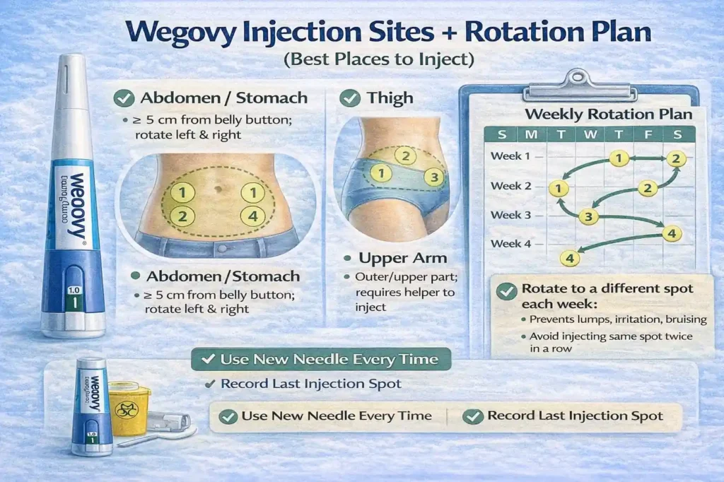Wegovy Injection Sites & Rotation Plan UK